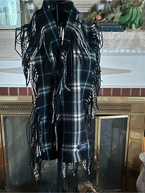 Burberry Happy Double Fringe Cashmere Scarf